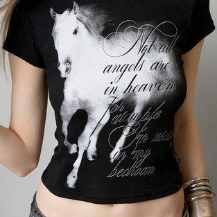 Graphic Script Horse T-Shirt