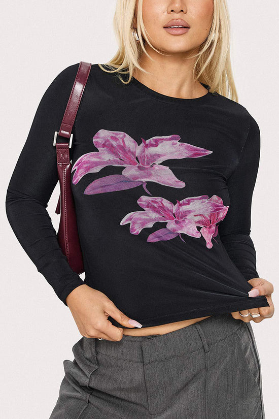 Floral Print Long Sleeve Top