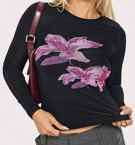 Floral Print Long Sleeve Top