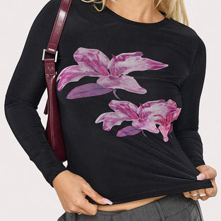 Floral Print Long Sleeve Top