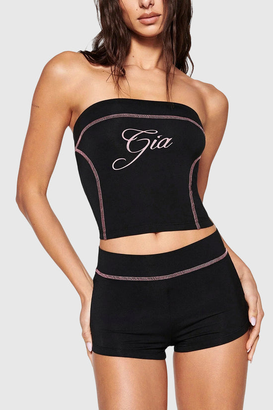 Stylish Tube Top and Shorts Set