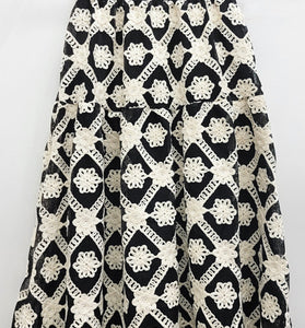 Patterned Midi Skirt with Unique Design