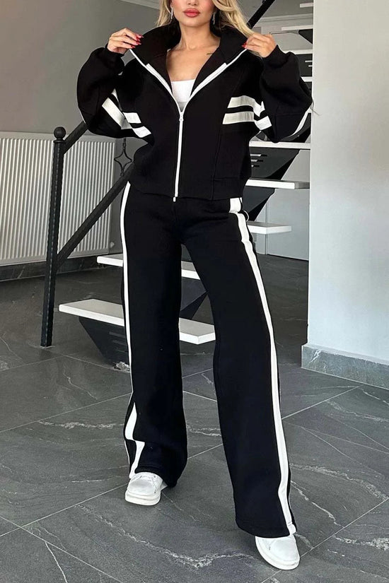 Sporty Stripe Activewear Set