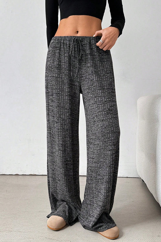 Checkered Drawstring Casual Pants