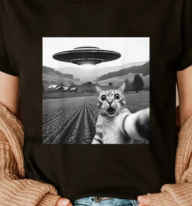 Graphic UFO Cat T-Shirt