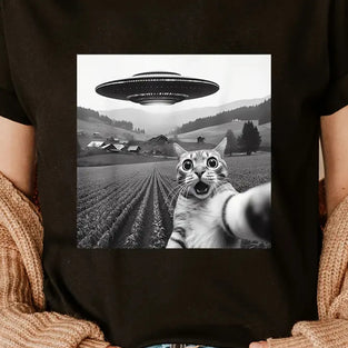 Graphic UFO Cat T-Shirt