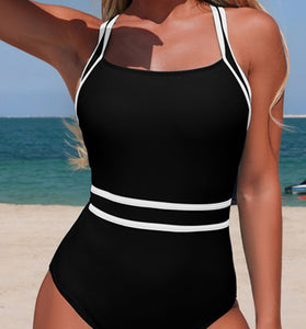 Striped Detail One-Piece Swimsuit
