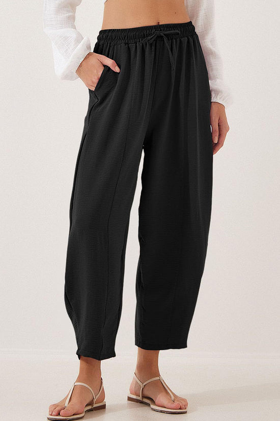 Relaxed Drawstring Casual Pants