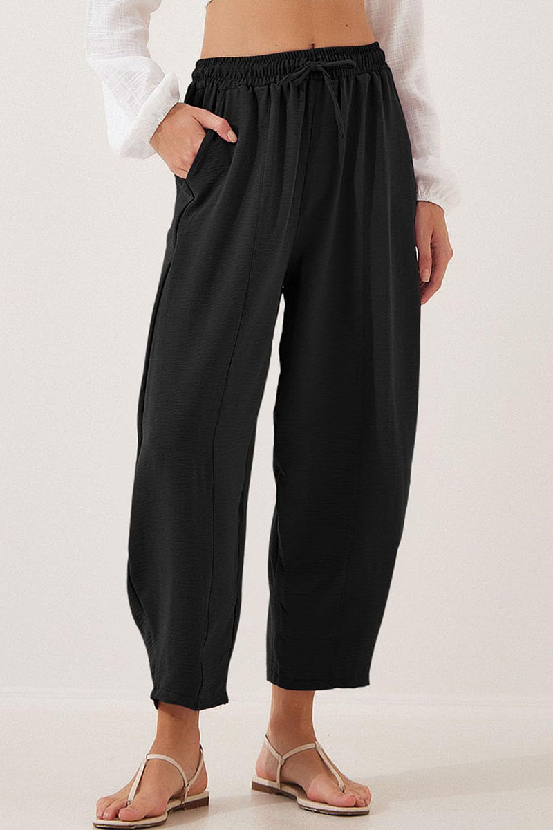Relaxed Drawstring Casual Pants