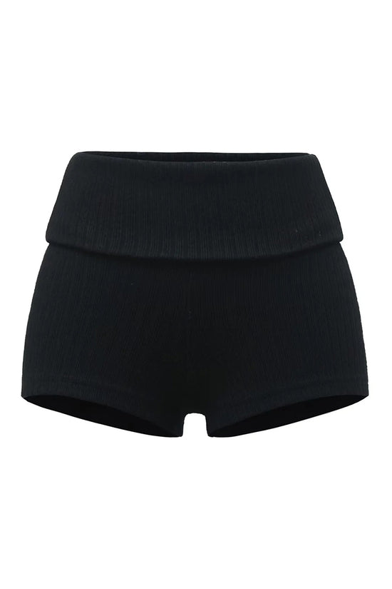 Foldover Casual Knit Shorts
