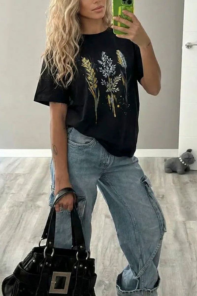 Floral Graphic Oversized T-Shirt