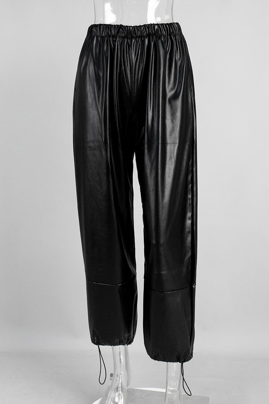 Relaxed Fit Drawstring Casual Pants