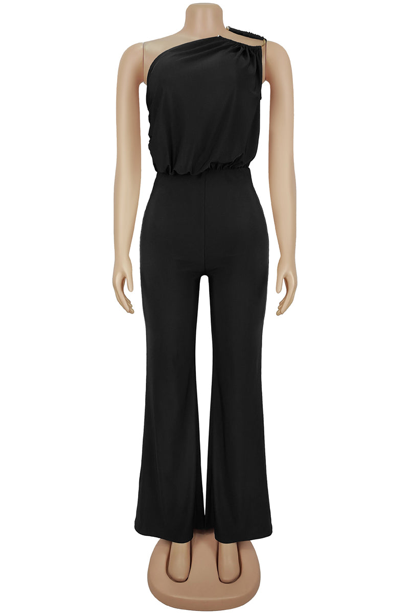 Elegant One-Shoulder Wide-Leg Jumpsuit