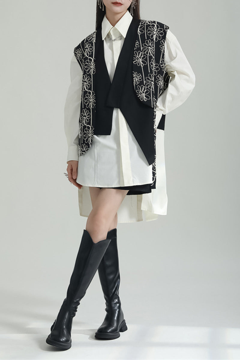 Floral Pattern Stylish Vest