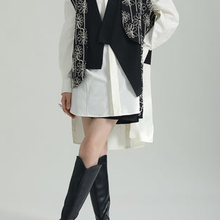 Floral Pattern Stylish Vest