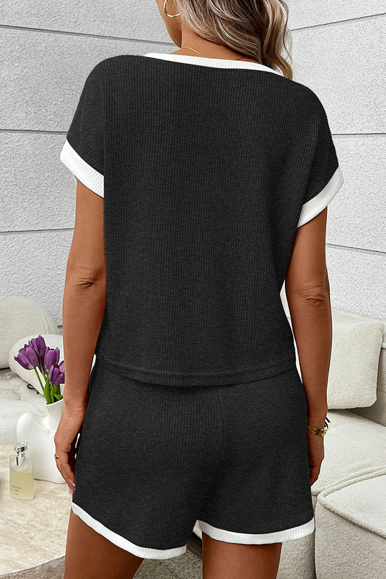 Casual Ribbed Two-Piece Outfit