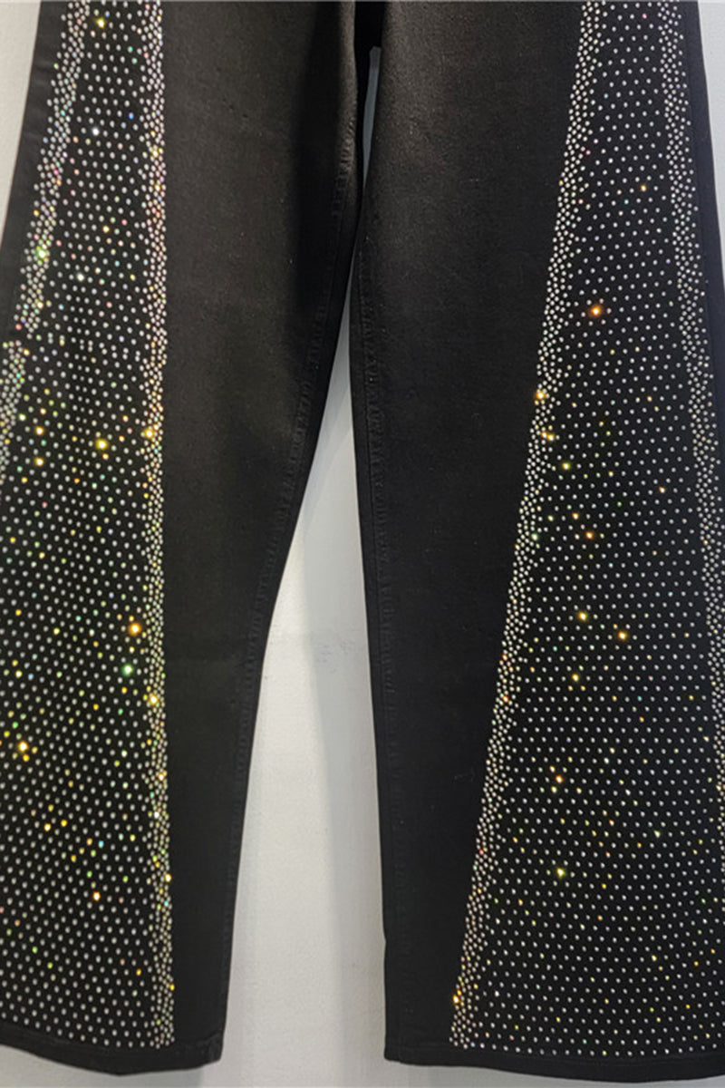 Sparkling Wide Leg Jeans