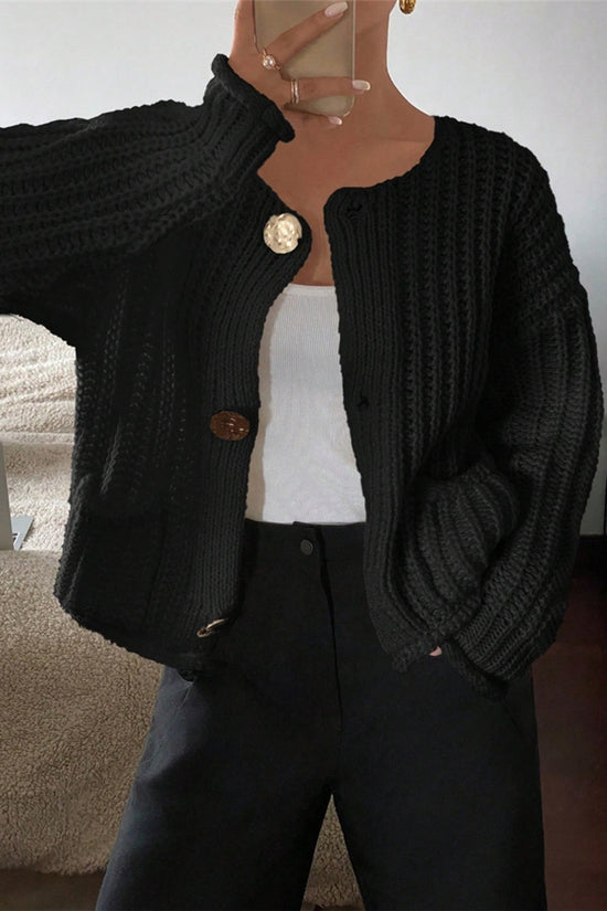 Knit Button-Up Cardigan