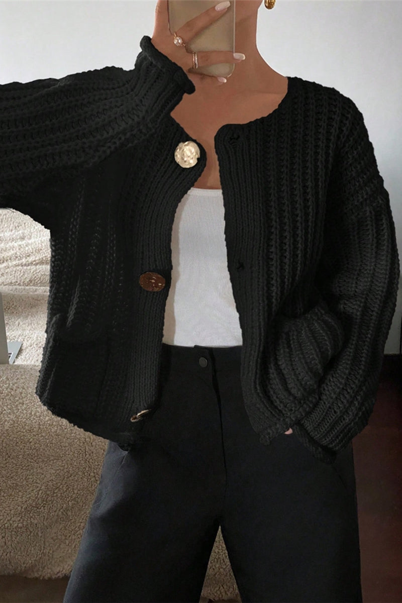 Knit Button-Up Cardigan