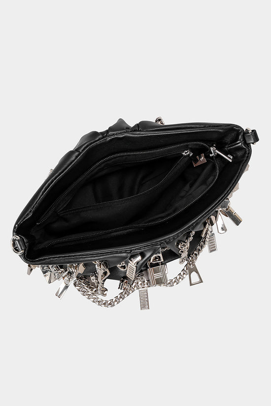 Chain Embellished Statement Bag