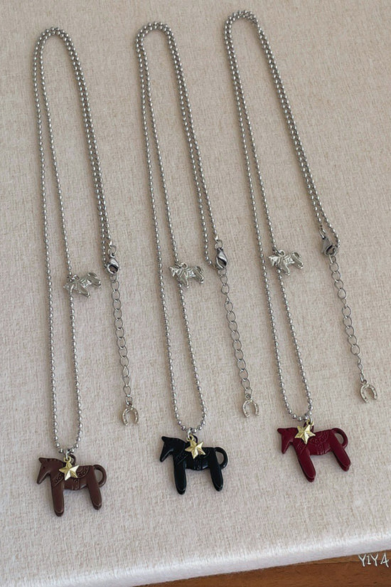Horse Pendant Charm Necklace