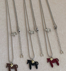 Horse Pendant Charm Necklace