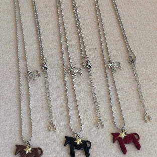 Horse Pendant Charm Necklace