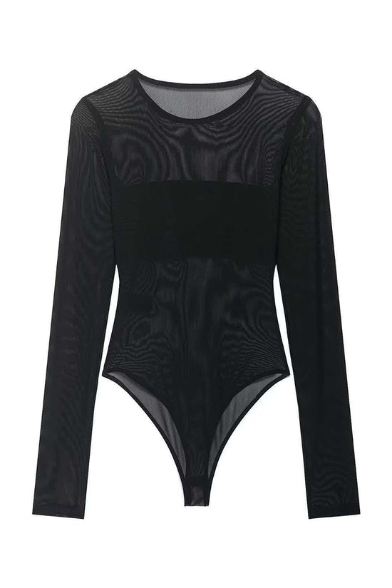 Mesh Long Sleeve Bodysuit