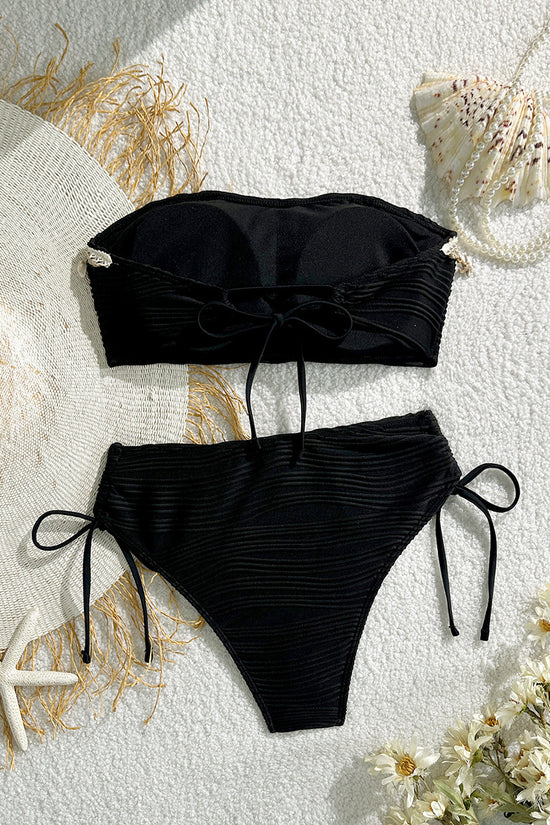 Shell-Embellished Bandeau Bikini Set