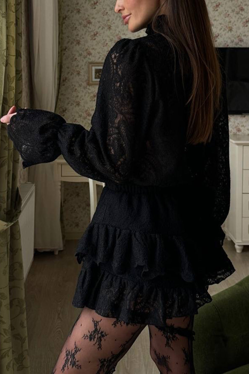 Elegant Lace Skirt Set