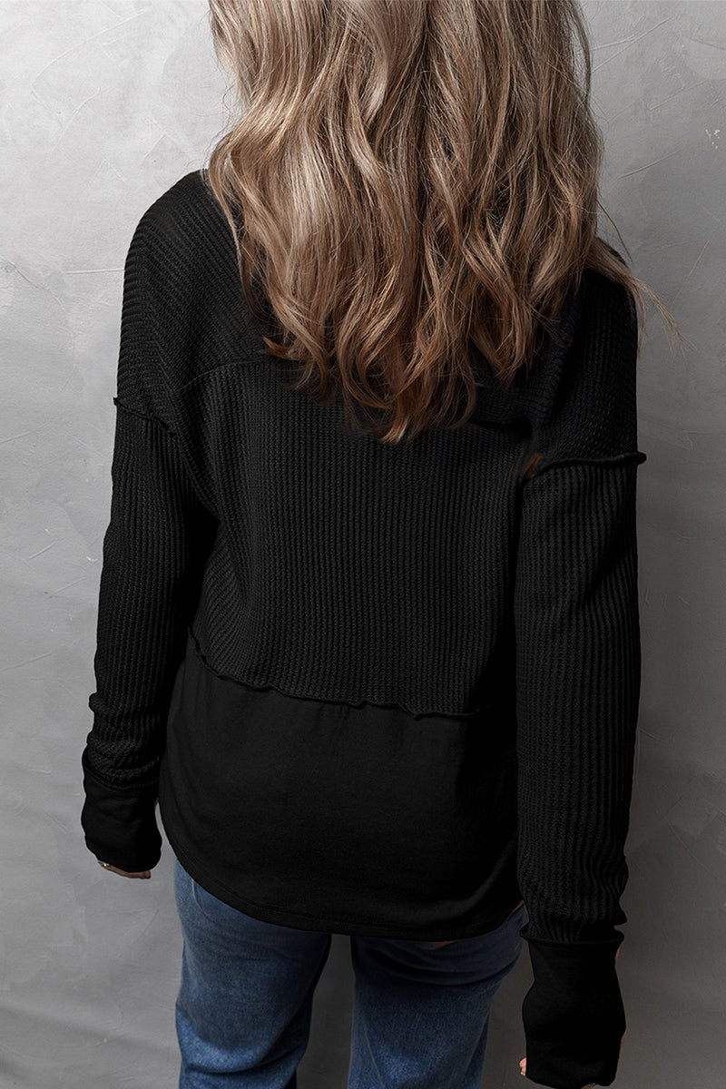 Relaxed Fit V-Neck Sweatshirt