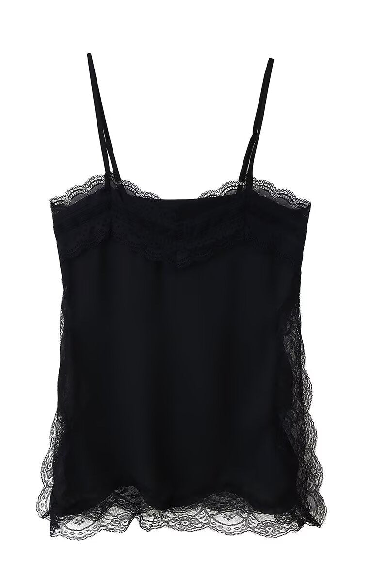 Lace Trim Sleeveless Cami