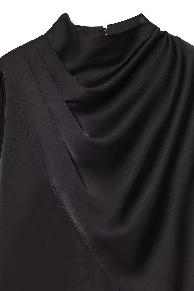 Draped Asymmetric Blouse