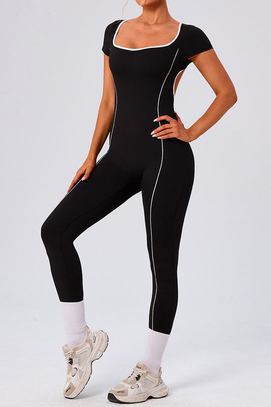 Sleek Cutout Short Sleeve Jumpsuit