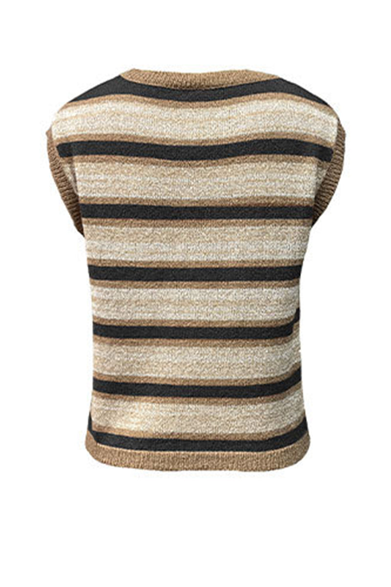 Striped Sleeveless Sweater Vest