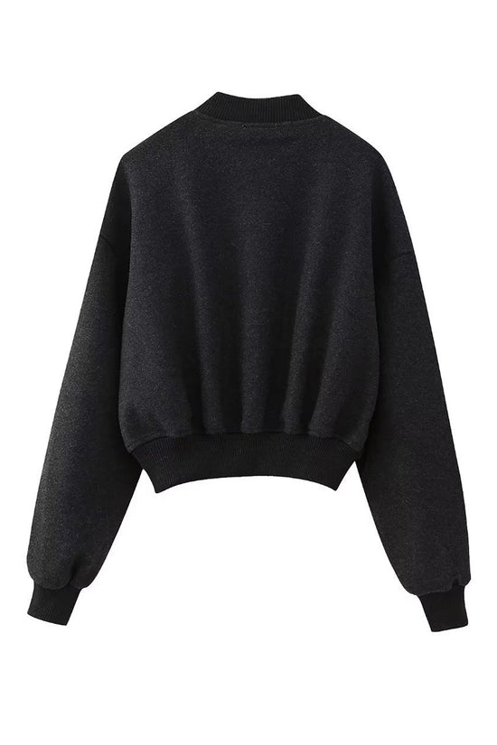 Classic Snap-Button Bomber Jacket