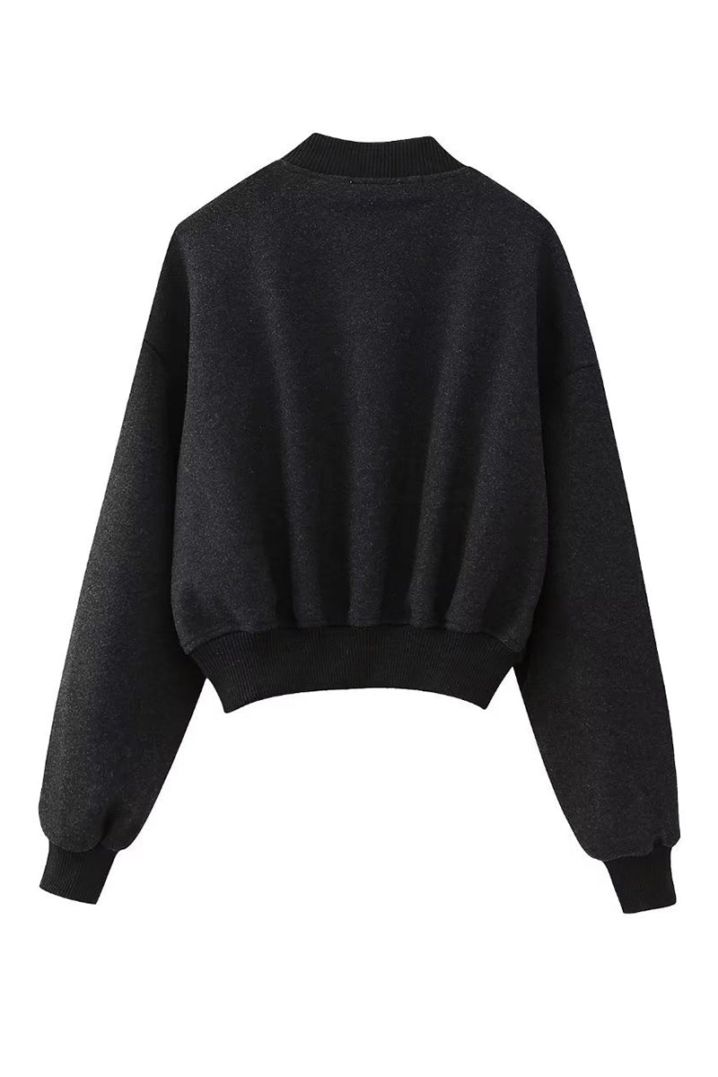 Classic Snap-Button Bomber Jacket