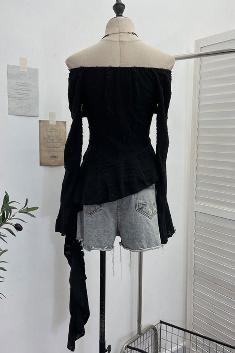 Ruffled Off-Shoulder Blouse