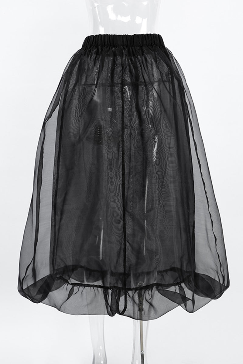 Elegant Flowing Midi Skirt