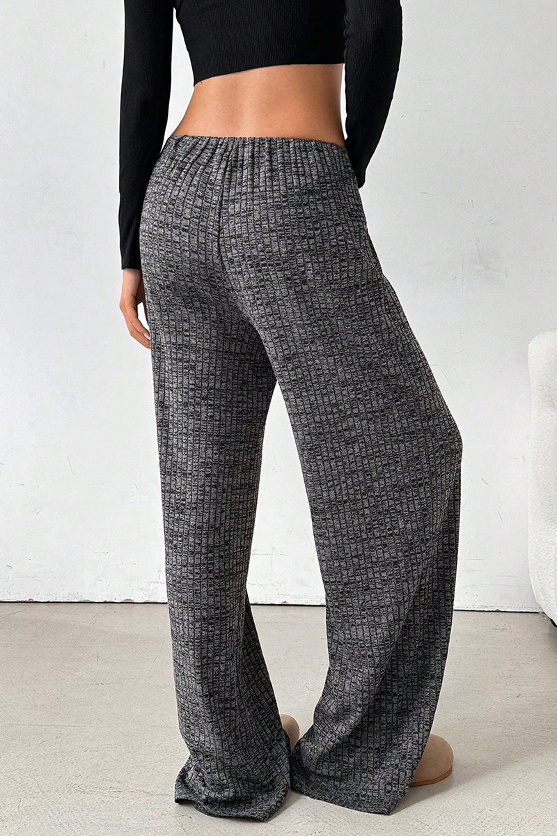 Checkered Drawstring Casual Pants