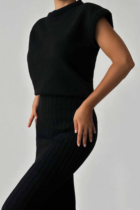 Ribbed Knit Skirt Set