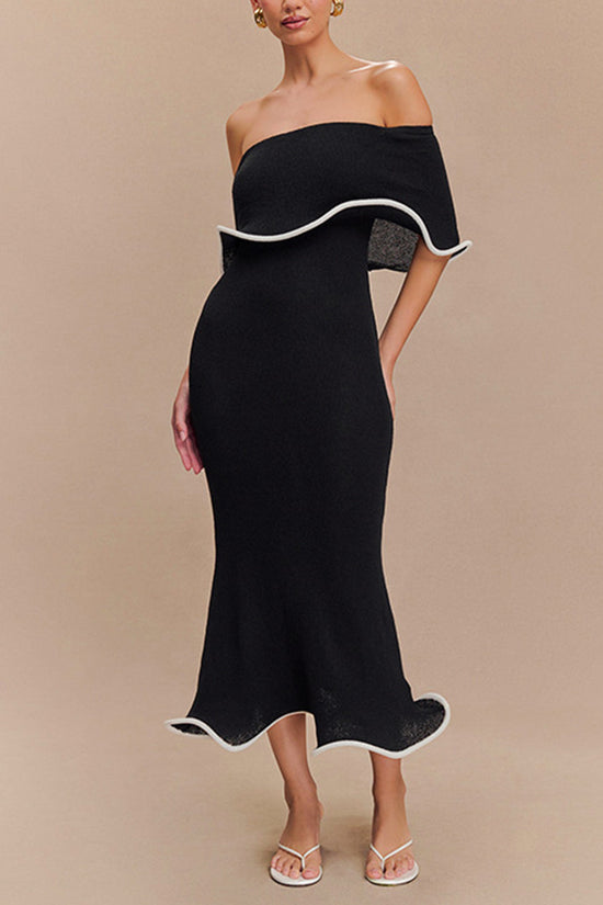 Off-Shoulder Ruffle Casual Dress