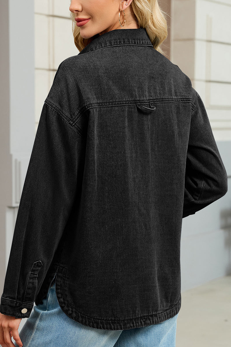 Classic Button-Up Denim Shirt