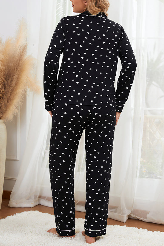 Cozy Classic Pajama Set with Contrast Trim