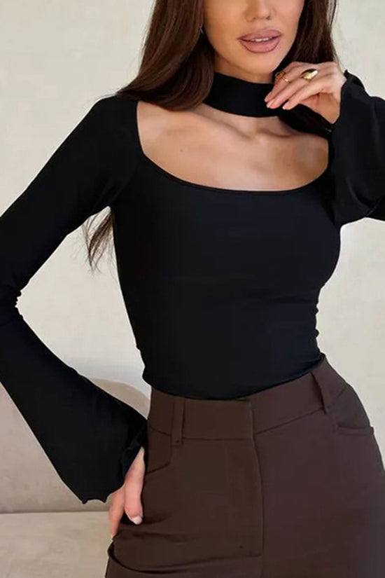 Chic Cutout Long Sleeve Top