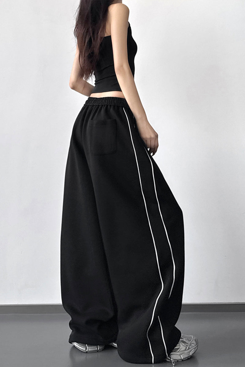 Relaxed Wide-Leg Casual Pants