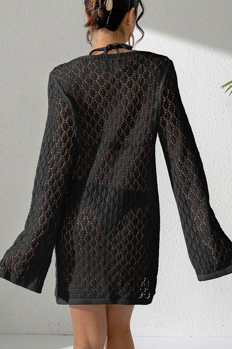 Crochet Knit Beach Cover-Up Dress