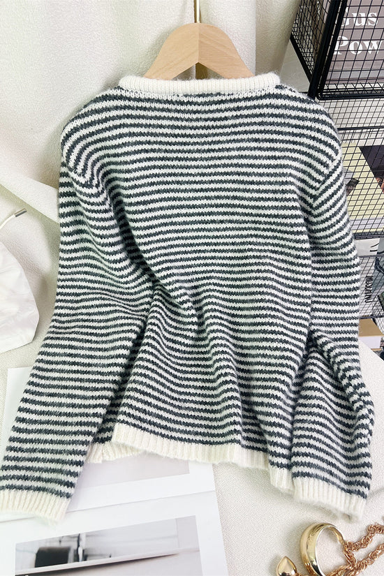 Striped Henley Sweater
