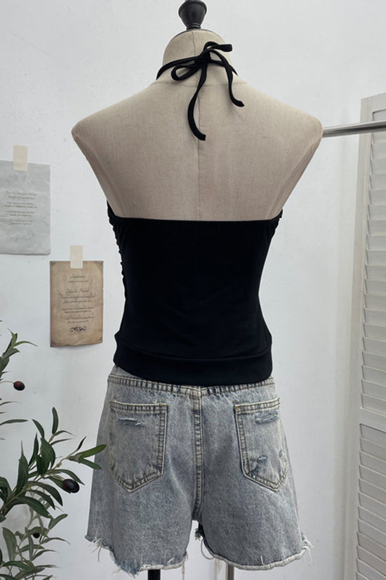 Elegant Gathered Halter Top