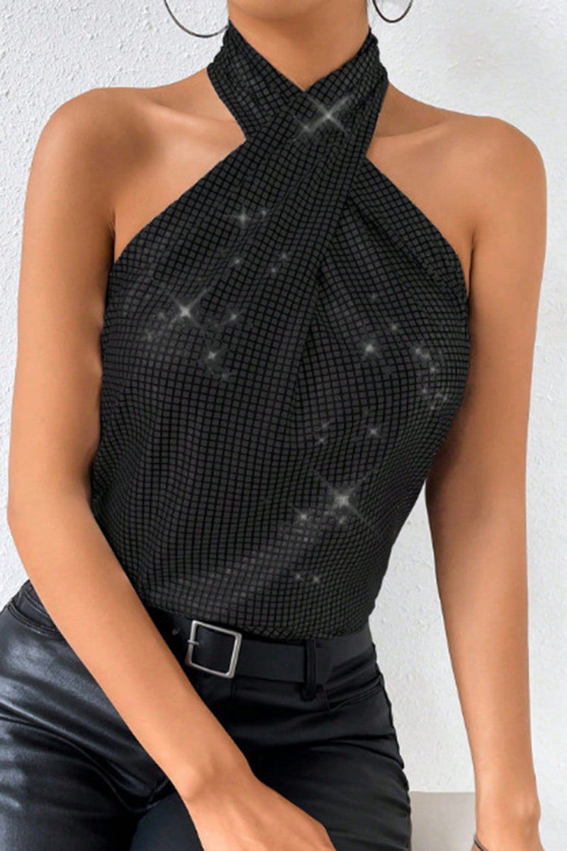 Crisscross Sparkle Tank Top